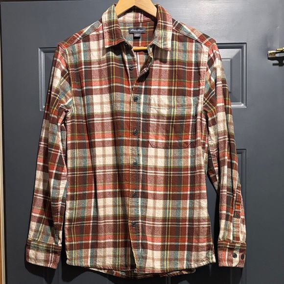 Eddie Bauer Other - Eddie Bauer Red and Green Plaid Button-Down Shirt